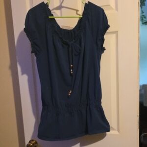 Croft & Barrow Blue Blouse with Elegant Silhouette